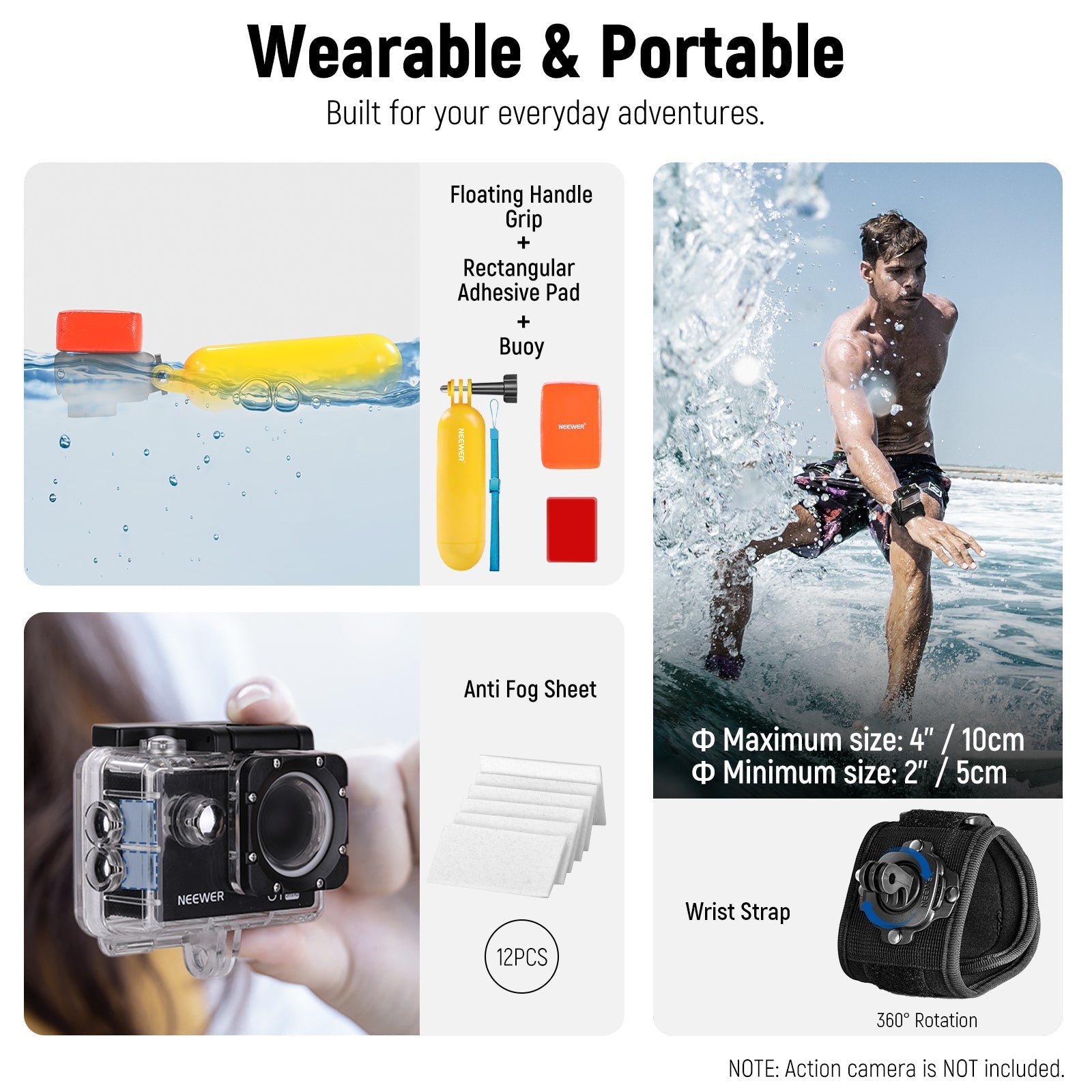 NEEWER 50 in 1 Action Camera Accessory Kit