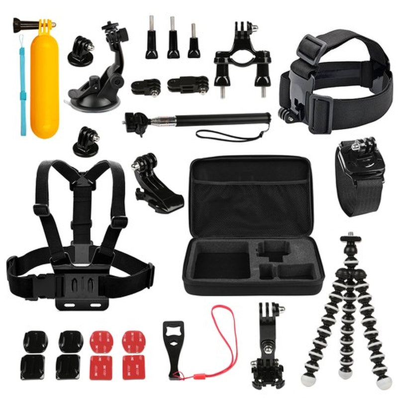 26In1 Head Chest Mount Monopod Accessories Kit Fit for Gopro Hero 1 2 3 4 5