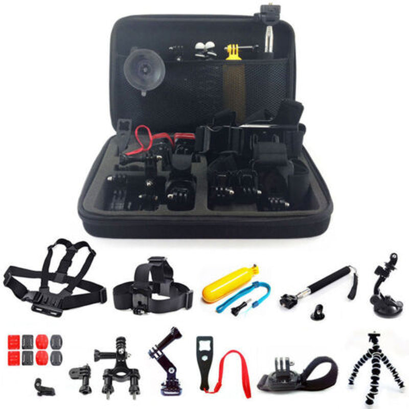 26In1 Head Chest Mount Monopod Accessories Kit Fit for Gopro Hero 1 2 3 4 5