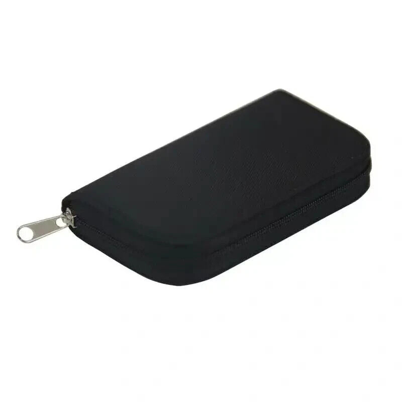 SD Card Holder Case 24 Slots - Fits up to 18 SD Cards and 4 CF Cards - Black